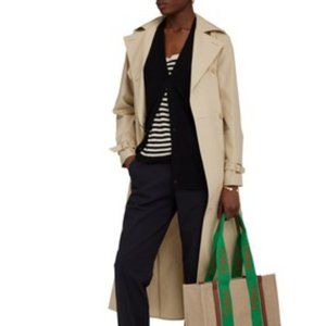 John Smedley nautical sea island cotton stripe boatneck fisherman top England S